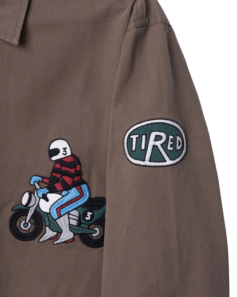 Tired Jacket - Moto Field Coat - Chocolate Chip