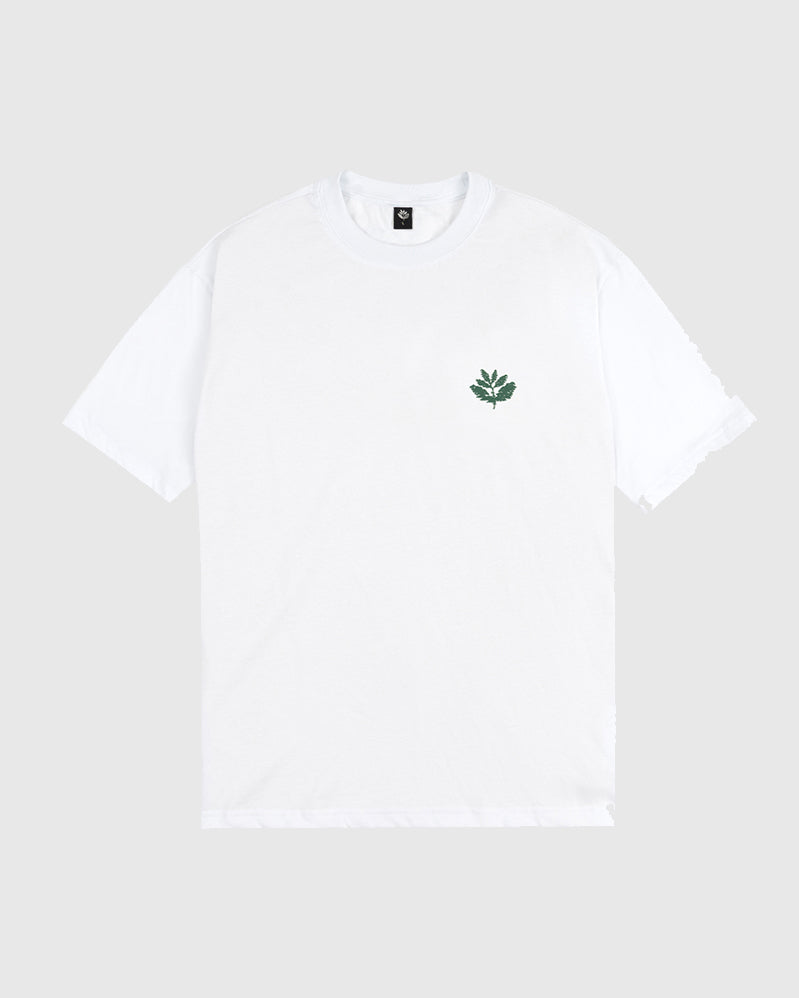 Magenta Tee - Mountains - White