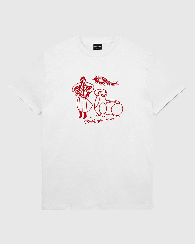 Passport Teeshirt - Thank You Mum - White