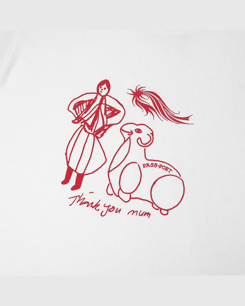 Passport Teeshirt - Thank You Mum - White