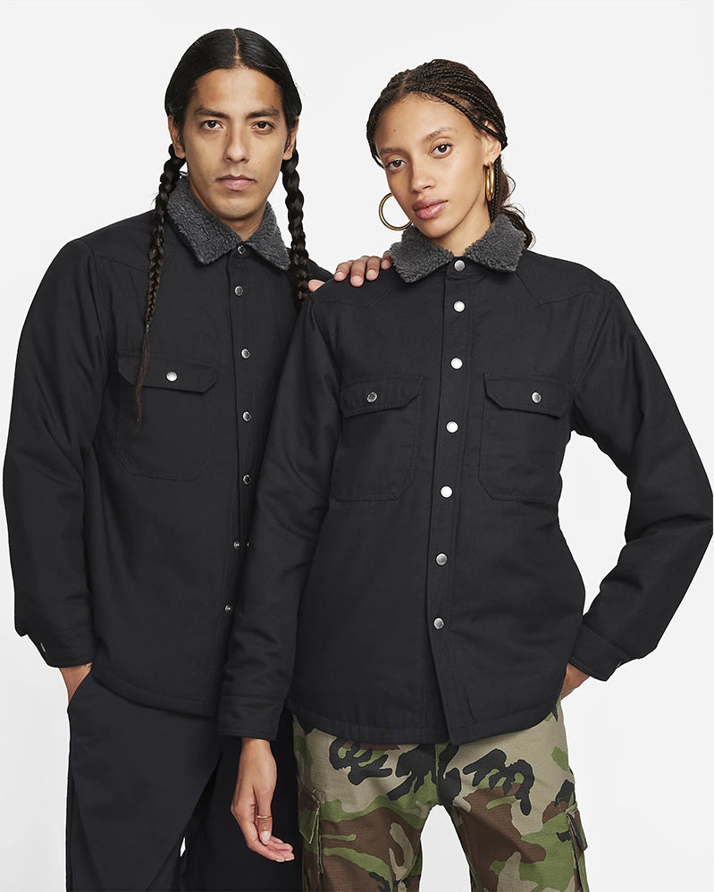 Nike SB Jacket - Padded Flannel Skate - Black