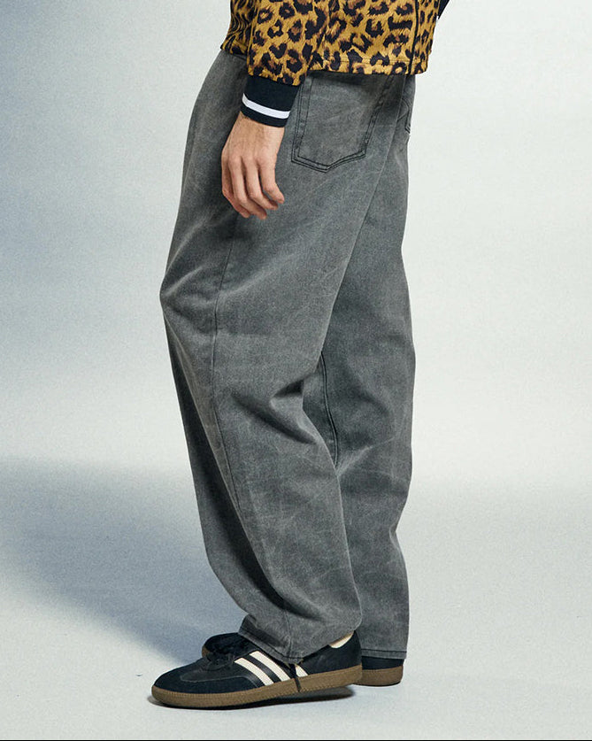 Obey Pant - Classic Wrinkle Baggy Denim - Black Wrinkle Wash
