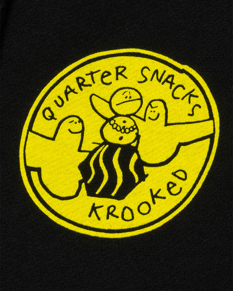 Krooked Hoodie - KR X QS Snackman - Black
