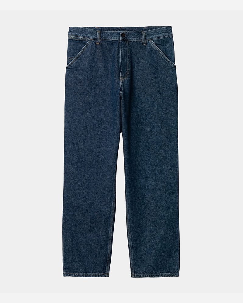 carhartt wip pant single knee blue stone washed