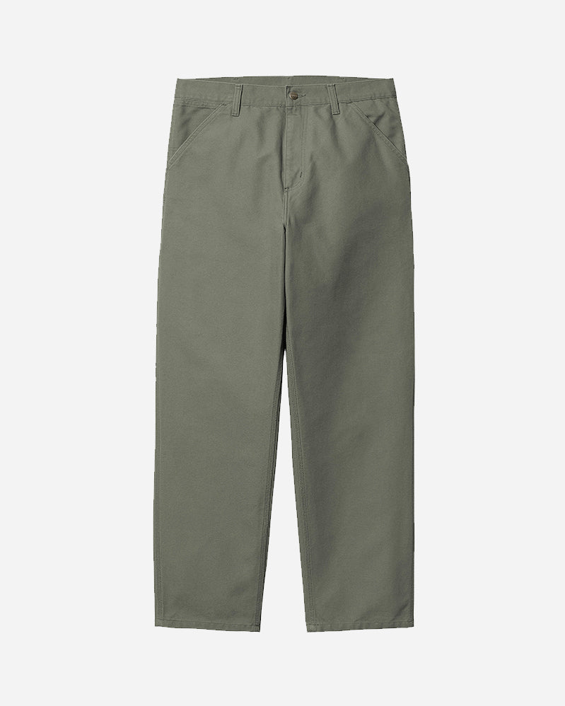 carhartt wip pant single knee smoke green