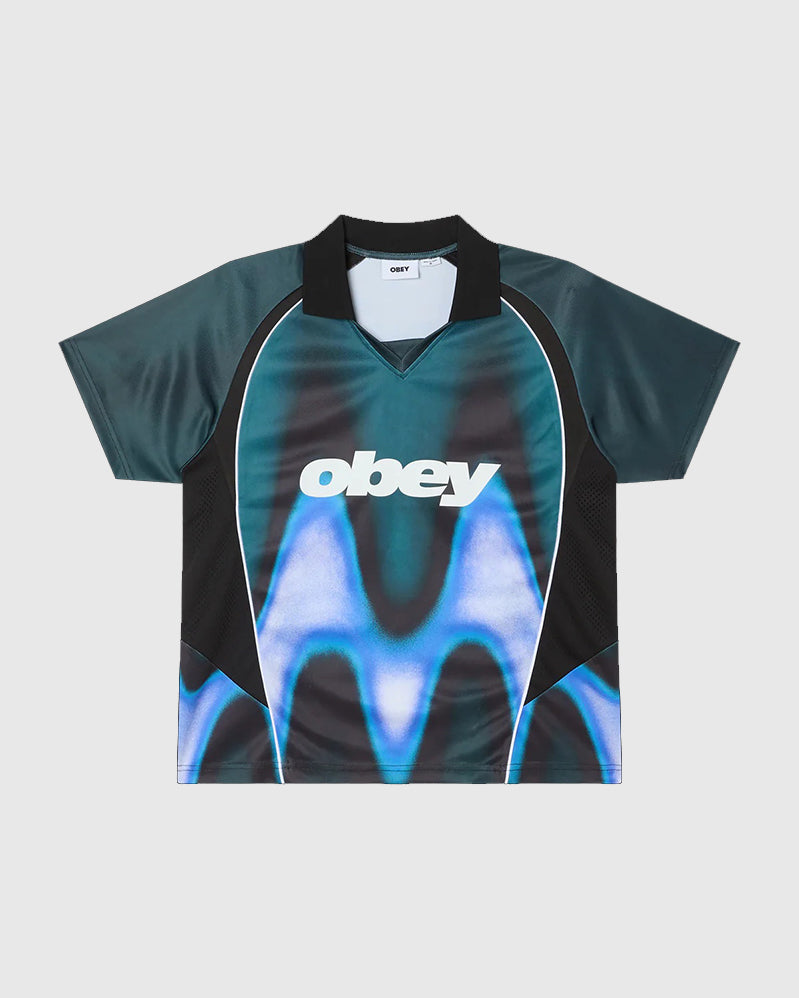 Obey Jersey - Blurred Soccer - Dark Teal Multi