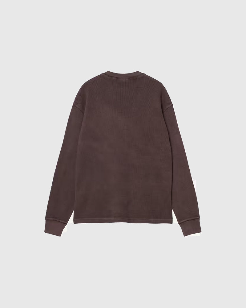 Carhartt WIP Tee LS - Vista Waffle - Palisander Garment Dyed