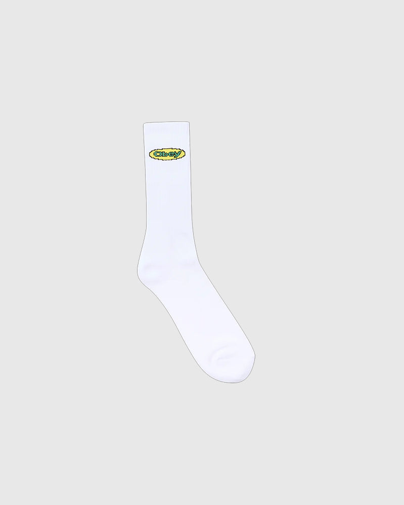 Obey Chaussettes - Fresh Oval - White