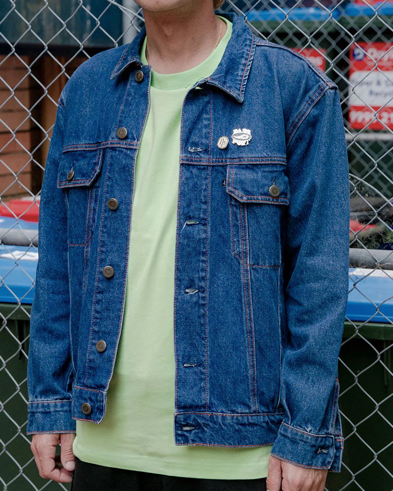 Passport Veste - Worker Club Trucker - Washed Dark Indigo