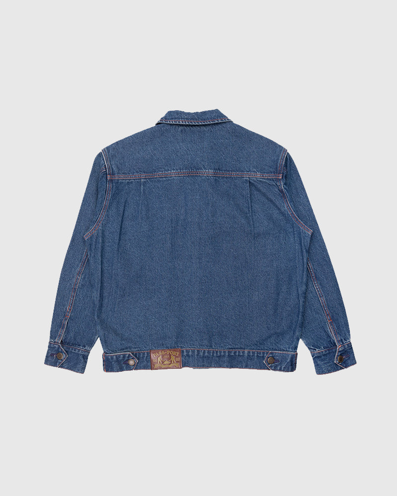 Passport Veste - Worker Club Trucker - Washed Dark Indigo