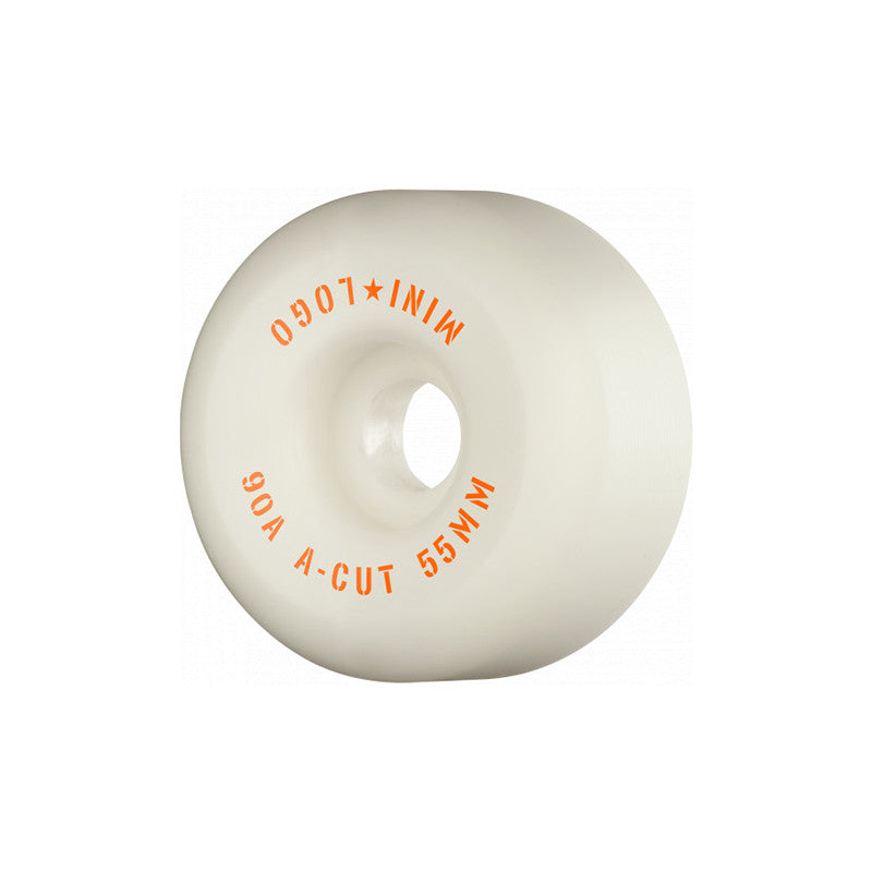 Mini Logo Wheels - 55mm 90A - A Cut White