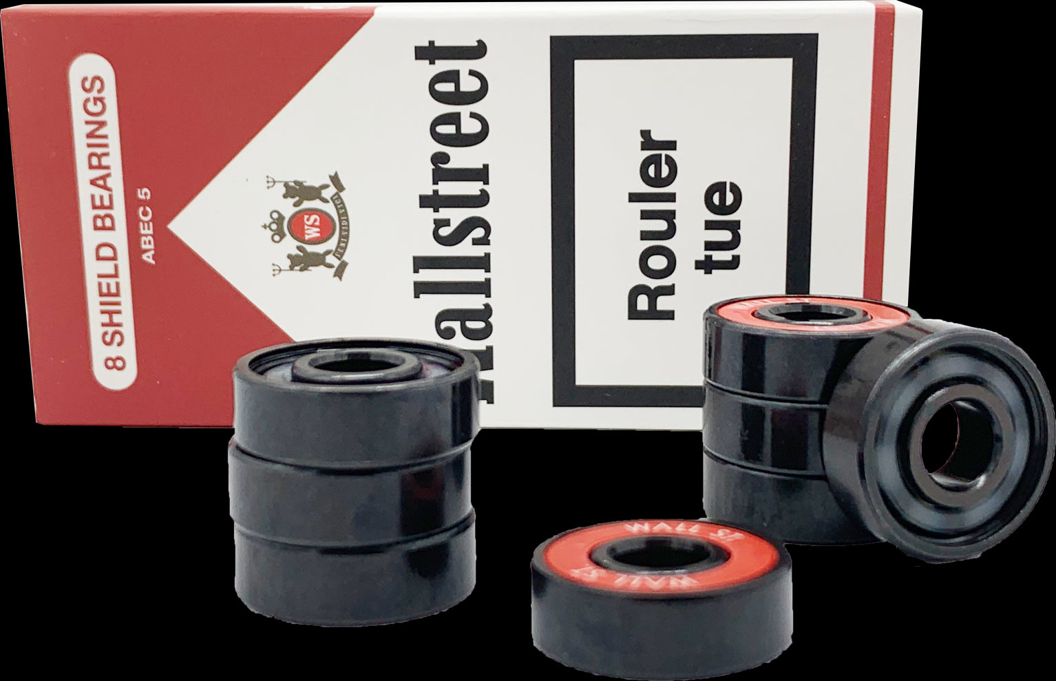 Wallstreet Bearings - Malbac Red - ABEC 5