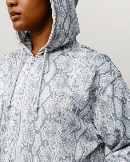 Stussy Hoodie - Athletic Mesh Zip - Snake
