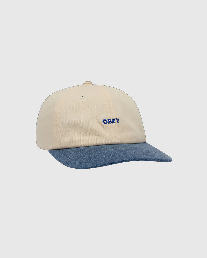 Obey Cap - 2 Tone Bold 6 Panel - Unbleached Multi