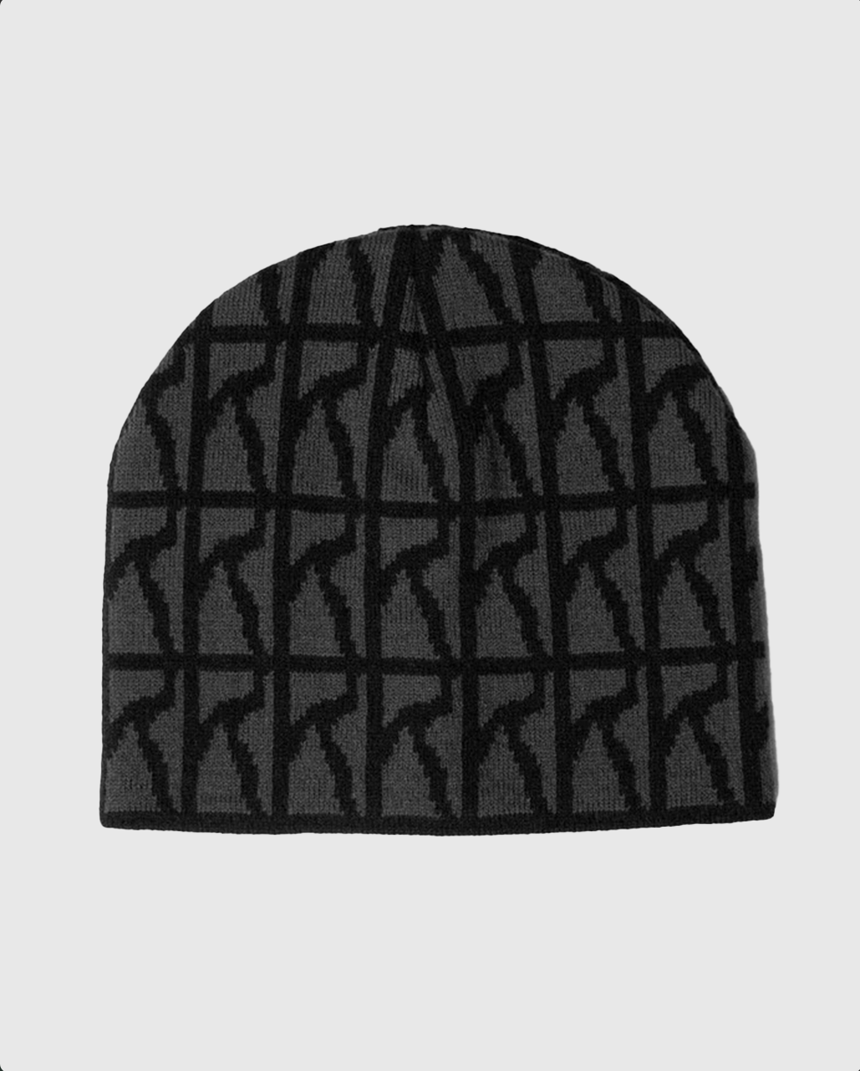 Poetic Collective Bonnet - Skull Logo Pattern - Black