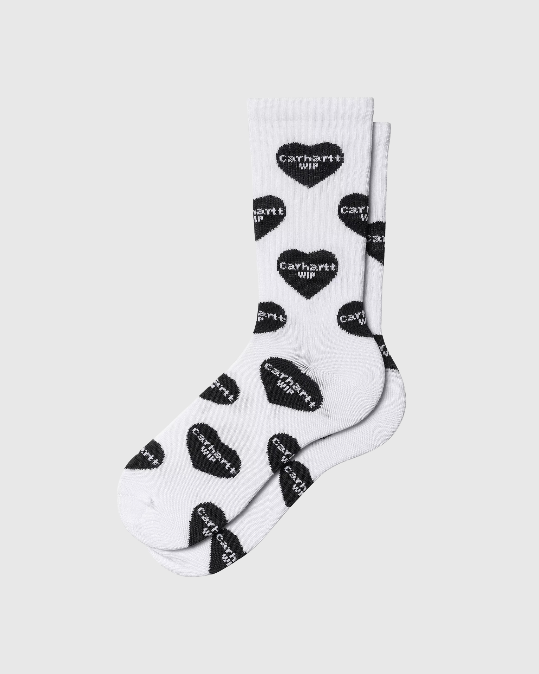 Carhartt WIP Chaussettes - Heart Logo - White