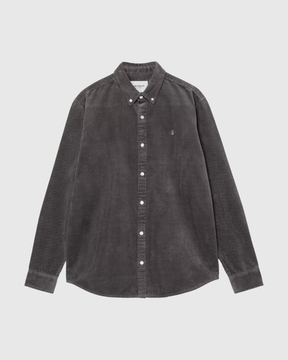 Carhartt WIP Chemise - L/S Madison Corduroy - Graphite/Graphite