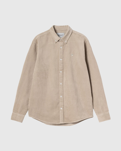 Carhartt WIP Chemise - L/S Madison Corduroy - Wall/Wall