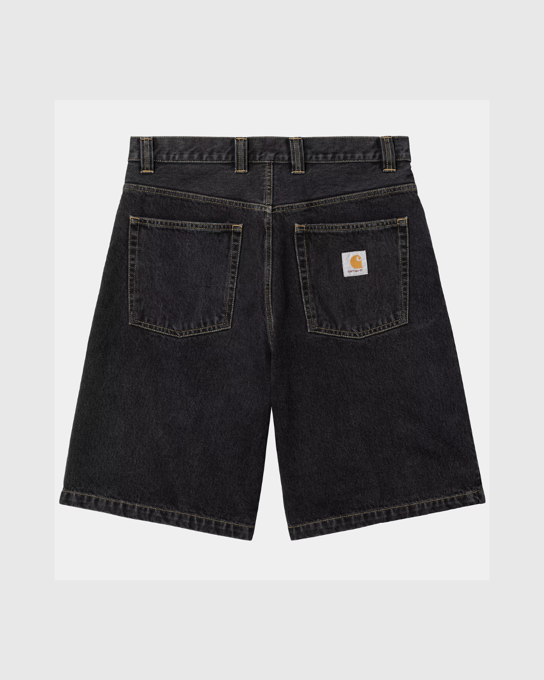 Carhartt WIP Short - Brandon - Black Stone Washed