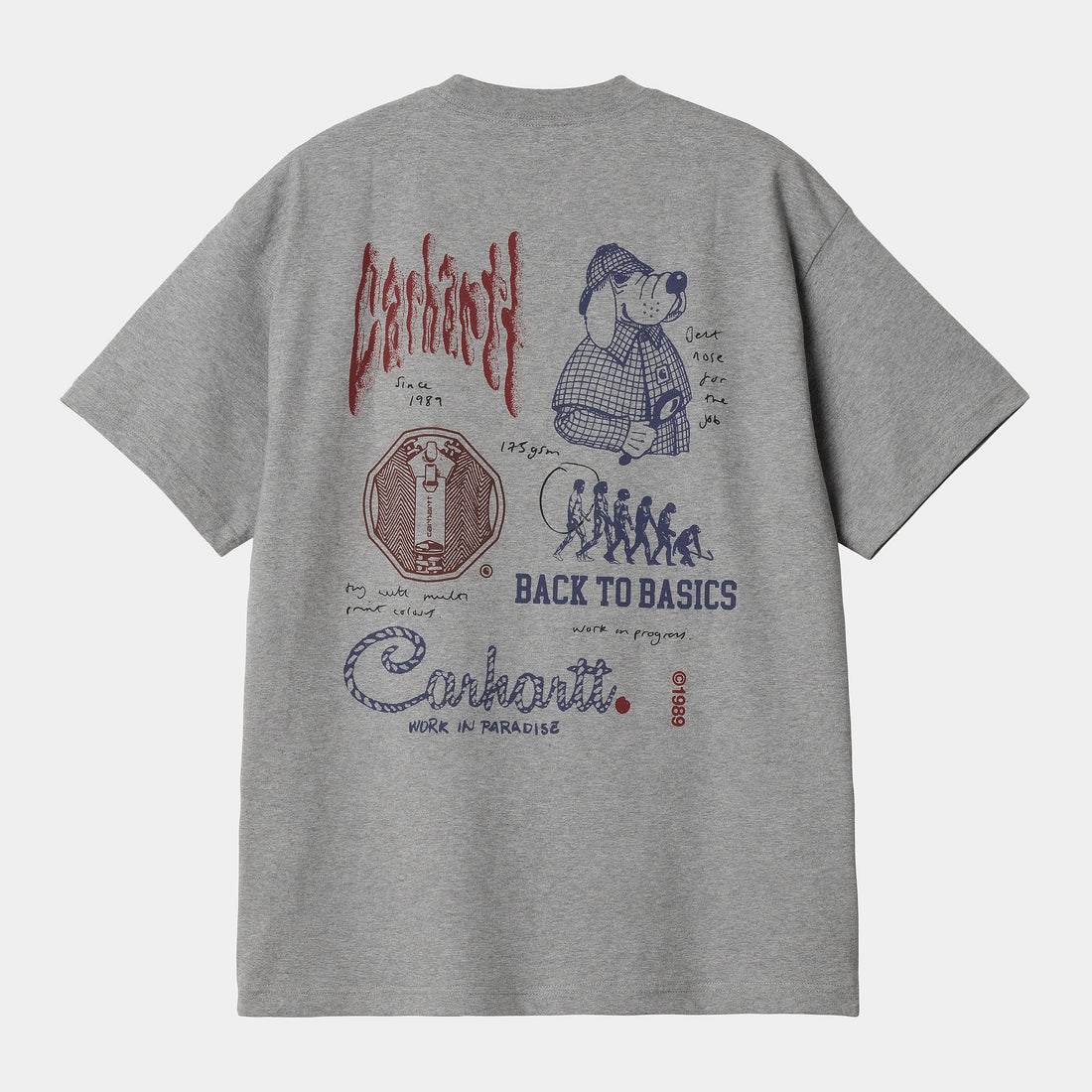 Carhartt WIP Tee - Archivo - Grey Heather