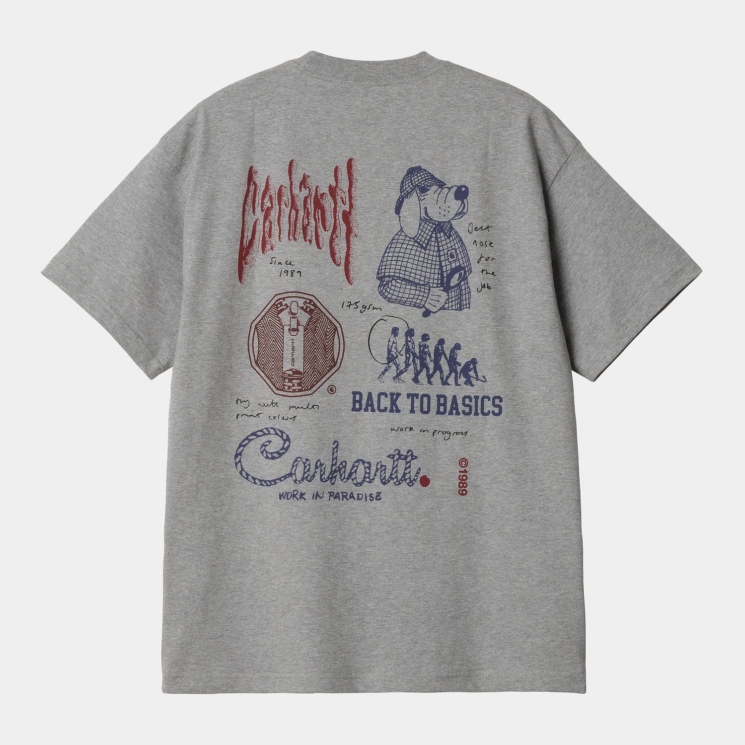 Carhartt WIP Tee - Archivo - Grey Heather