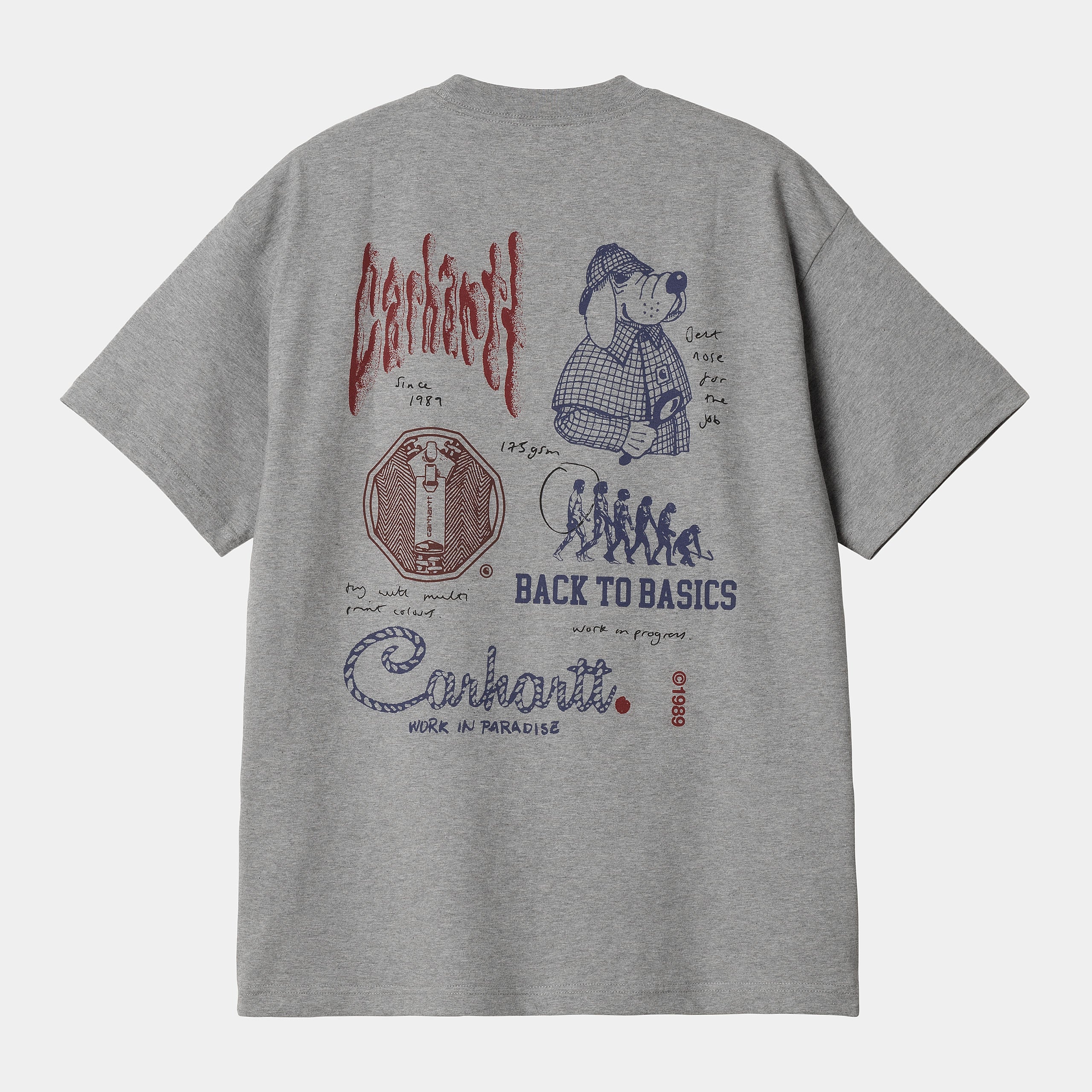Carhartt WIP Tee - Archivo - Grey Heather