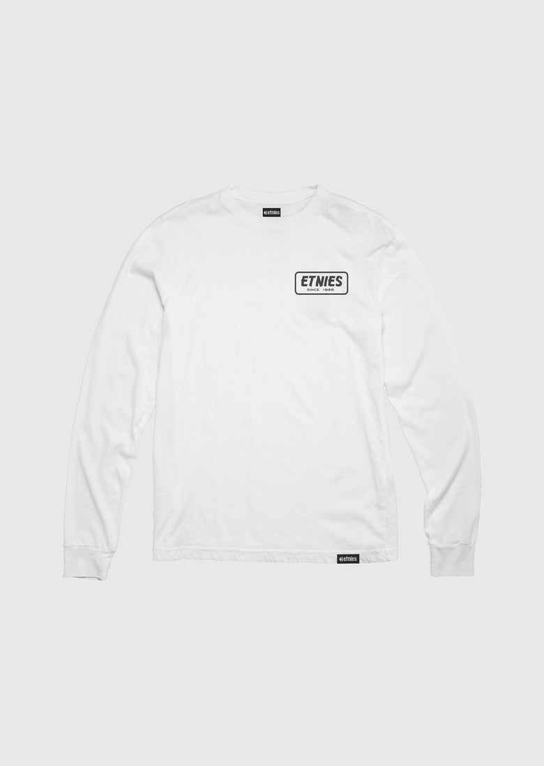 Etnies - ETNIES QUALITY CONTROL LS TEE WHITE BLACK