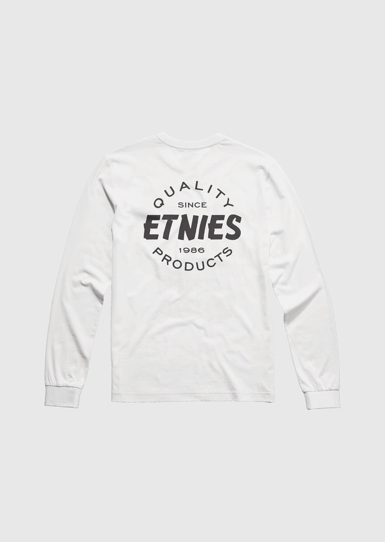 Etnies - ETNIES QUALITY CONTROL LS TEE WHITE BLACK
