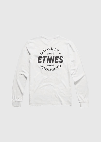 Etnies - ETNIES QUALITY CONTROL LS TEE WHITE BLACK