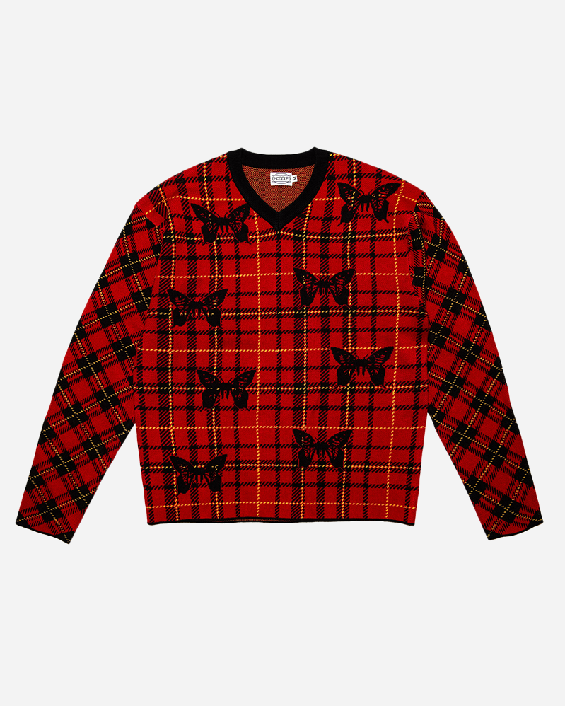 Hoddle - Pull - Butterfly Plaid - Red/Black