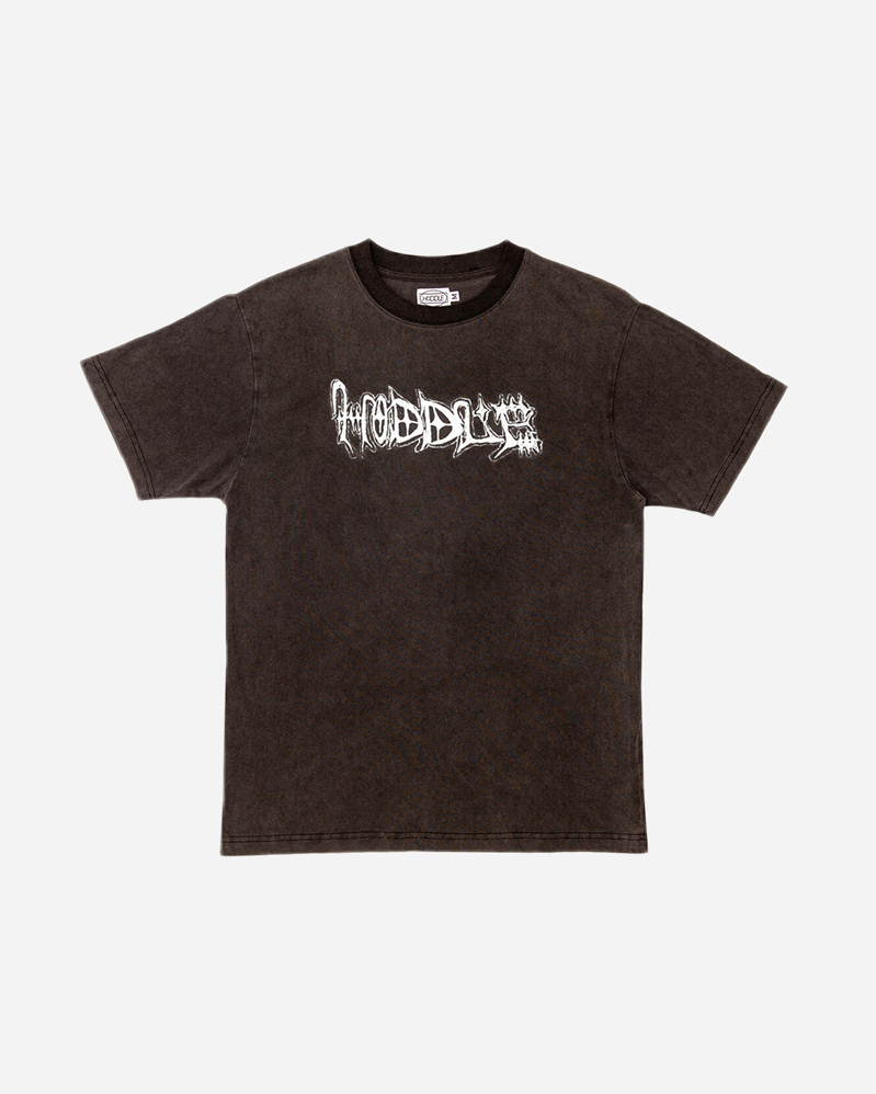 Hoddle Tee - Vision Logo - Washed Black