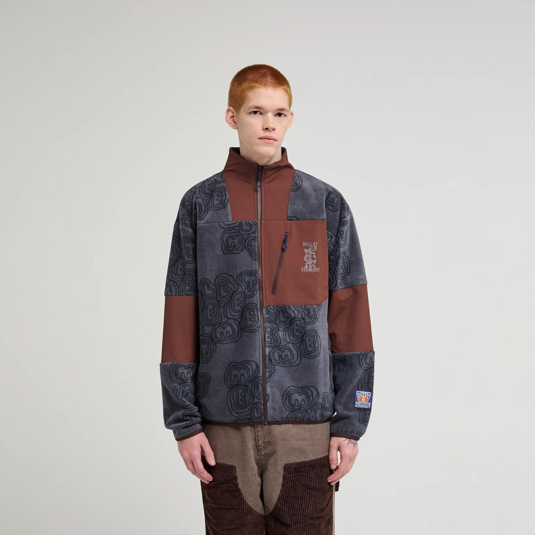 Element x Millet - Jacket Fleece - Blue/Brown