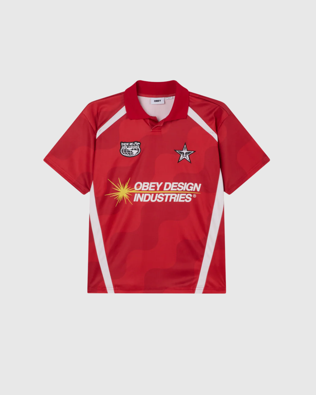 Obey Jersey - Soccer Jersey - Red Multi