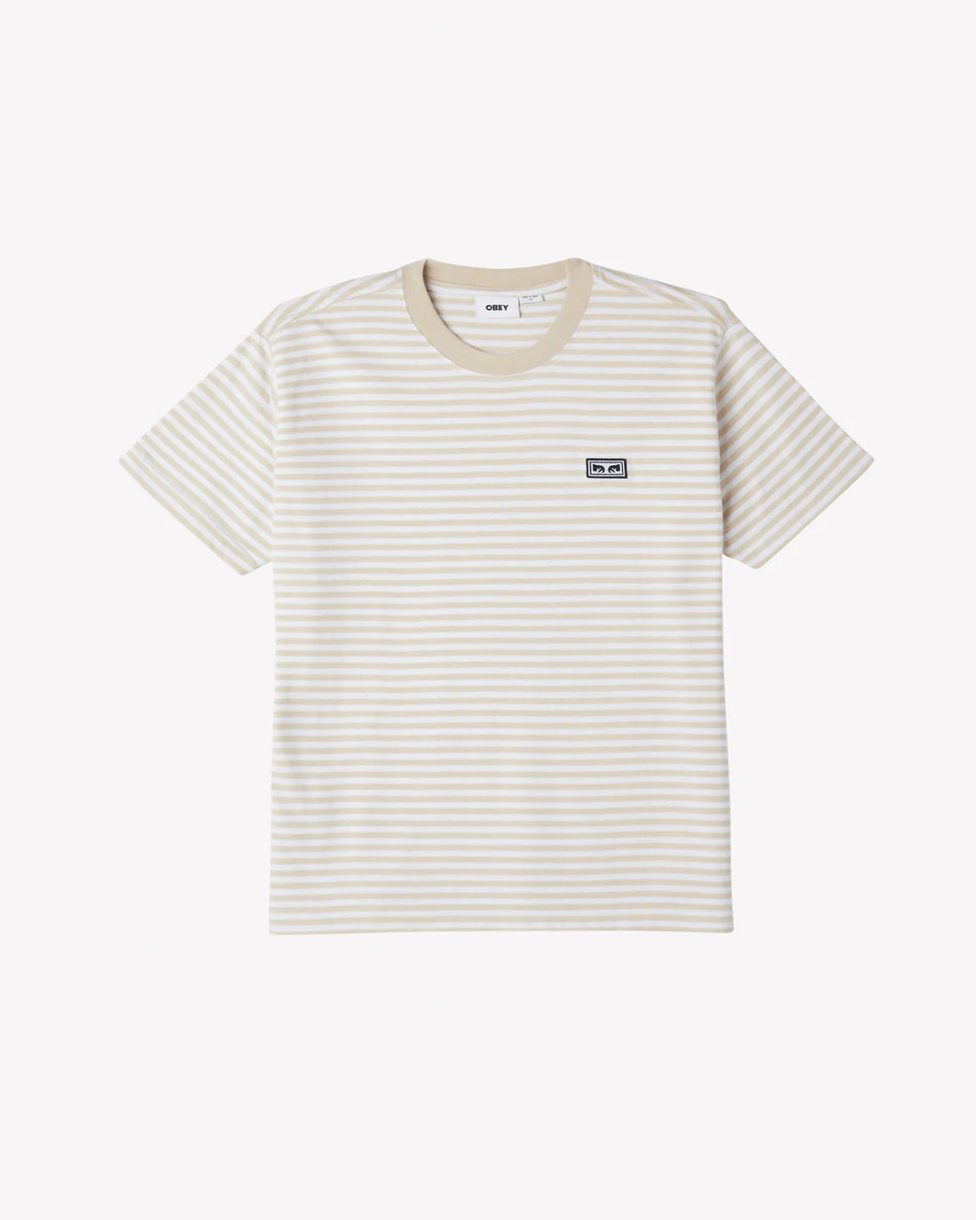 Obey Tee - Established Eyes - Stripe Cream