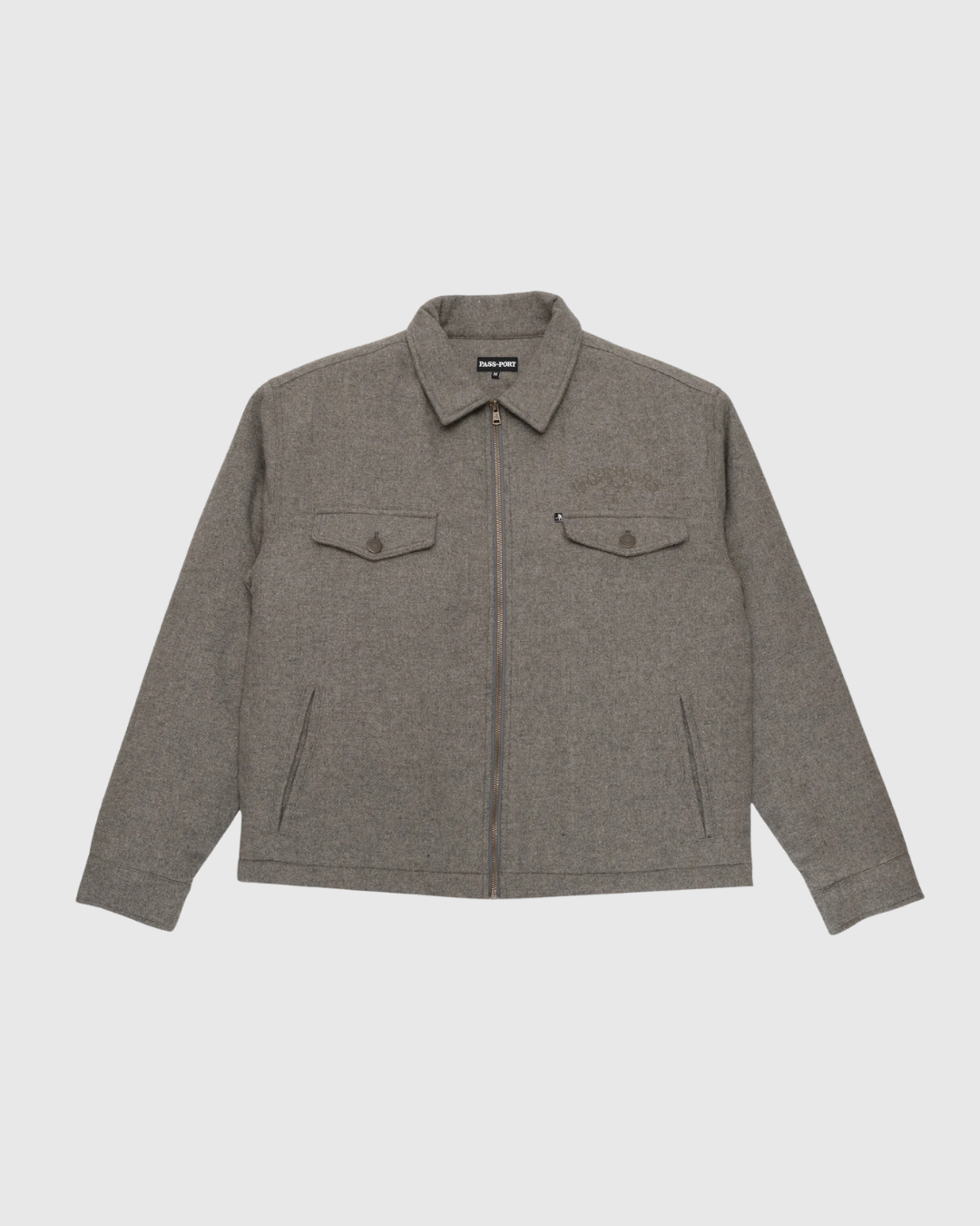 Passport Jacket - Arthur Wool Zip - Grey Marle