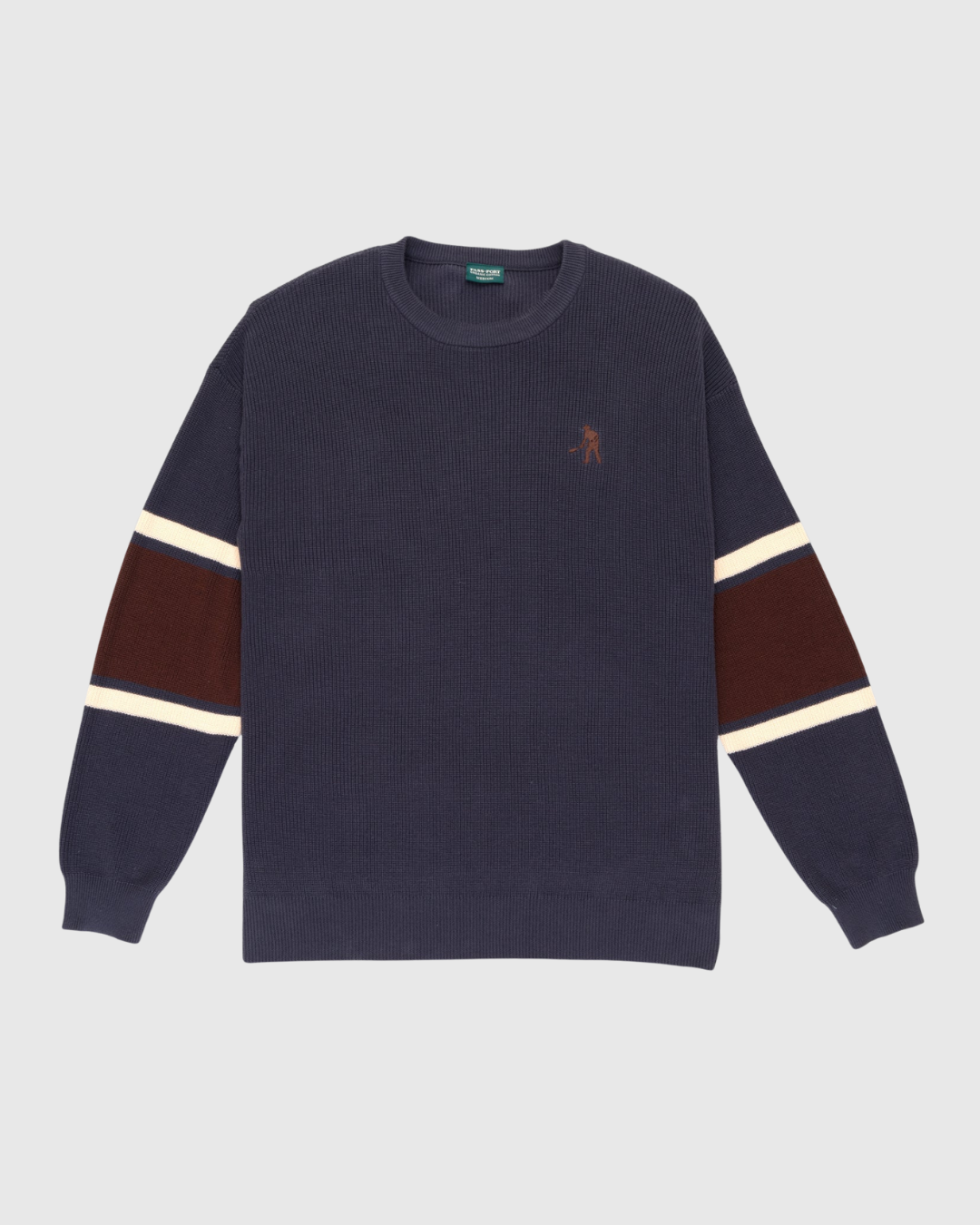 Passport Sweater - Organic Stripe - Slate