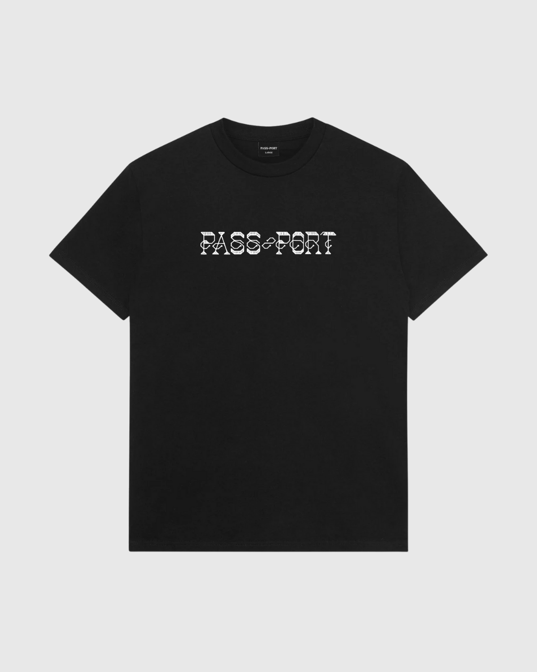 Passport Tee - Needlework - Black