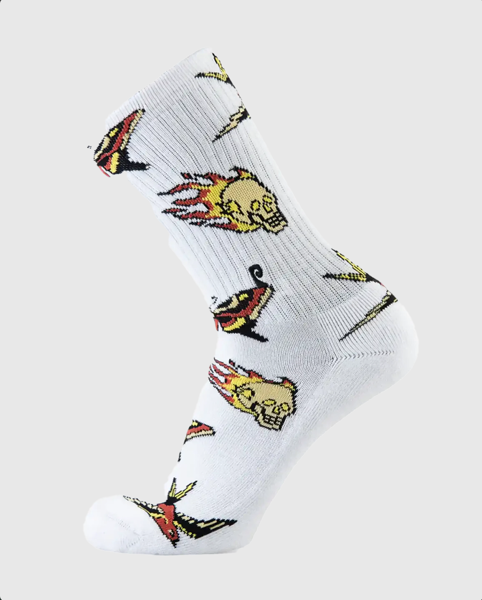 Psockadelic Sock - Tattoo - White