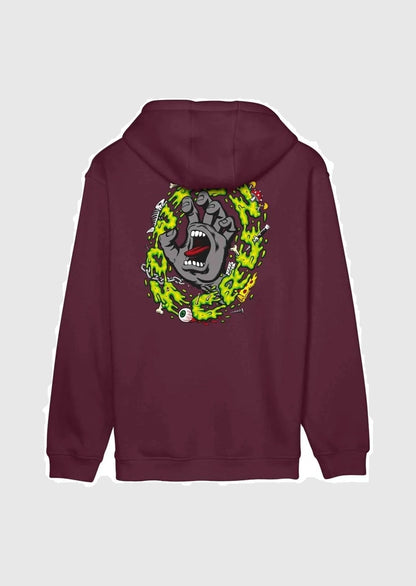 Santa Cruz Hood - Screaming Hand Chest - Dark Cherry