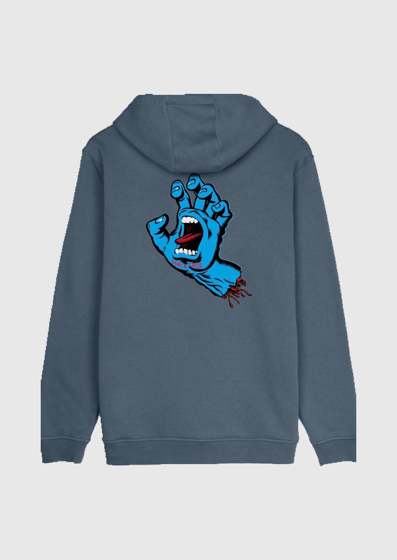 Santa Cruz Hood - Screaming Hand Chest - Storm Grey