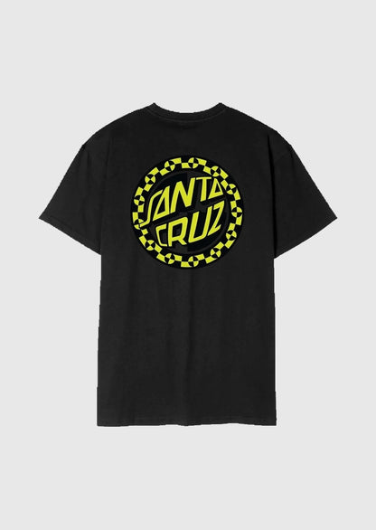 Santa Cruz T-Shirt - Crash Dot Chest - Black