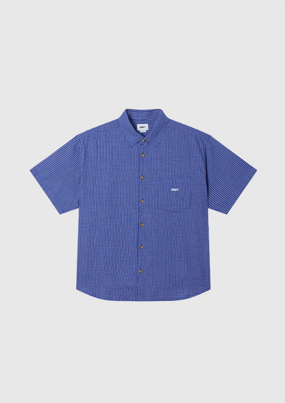 Obey Chemise - Bigwig Frank Woven - Surf Blue