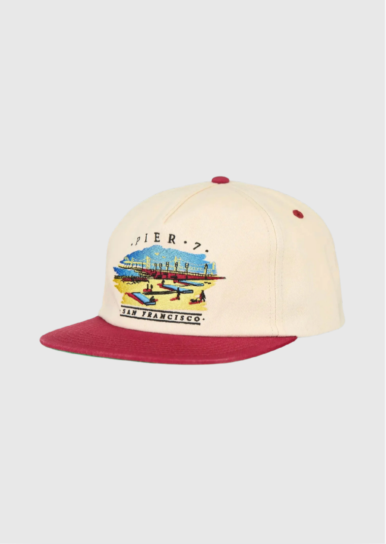 Real Casquette Pier 7 - Natural/Maroon