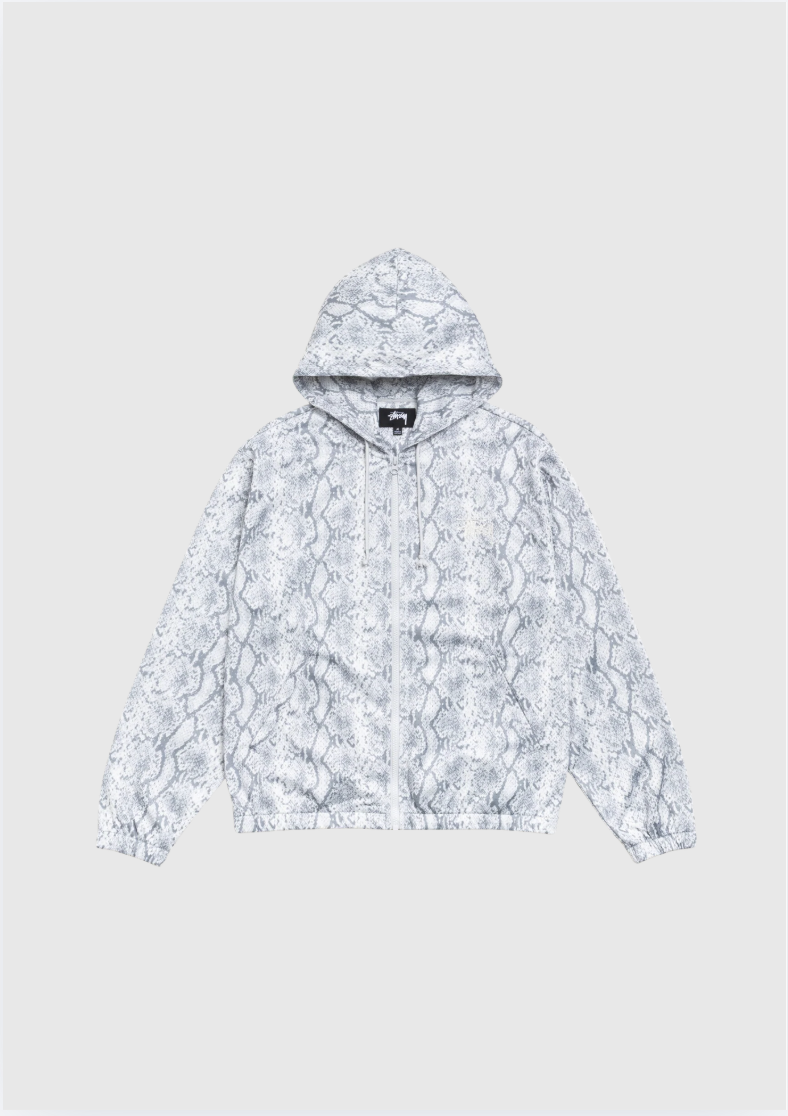 Stussy Hoodie - Athletic Mesh Zip - Snake