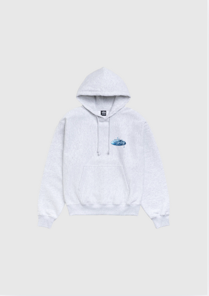 Stussy Hoodie - Wave Oval - Ash Heather