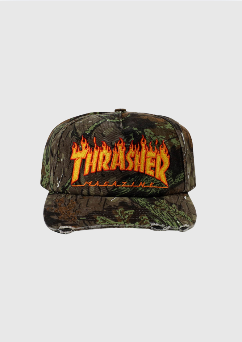 Thrasher Casquette - Flame Distressed - Camo