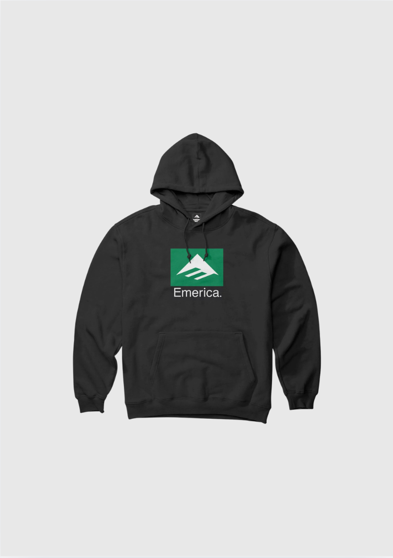 EMERICA CLASSIC COMBO HOODIE BLACK