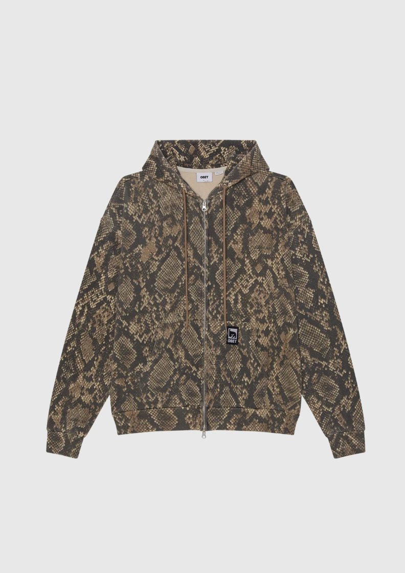 Obey Zip Hood - Post - Dusty Vintage Rattlesnake