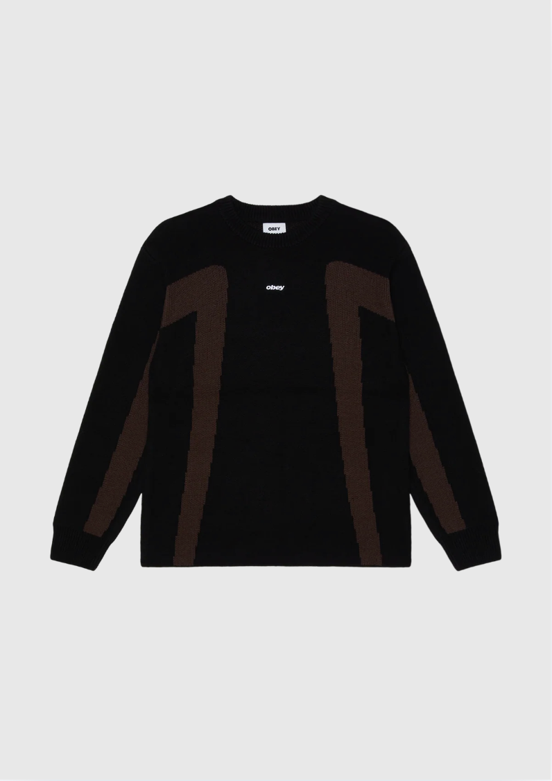 Obey Knit - Bran Sweater - Digital Black Multi