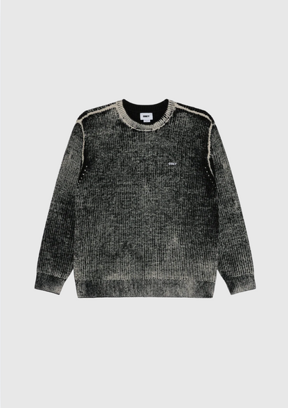 Obey Knit - Spray Effect - Dark Black Multi